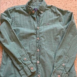 Vineyard Vines Green Gingham Button Down Shirt